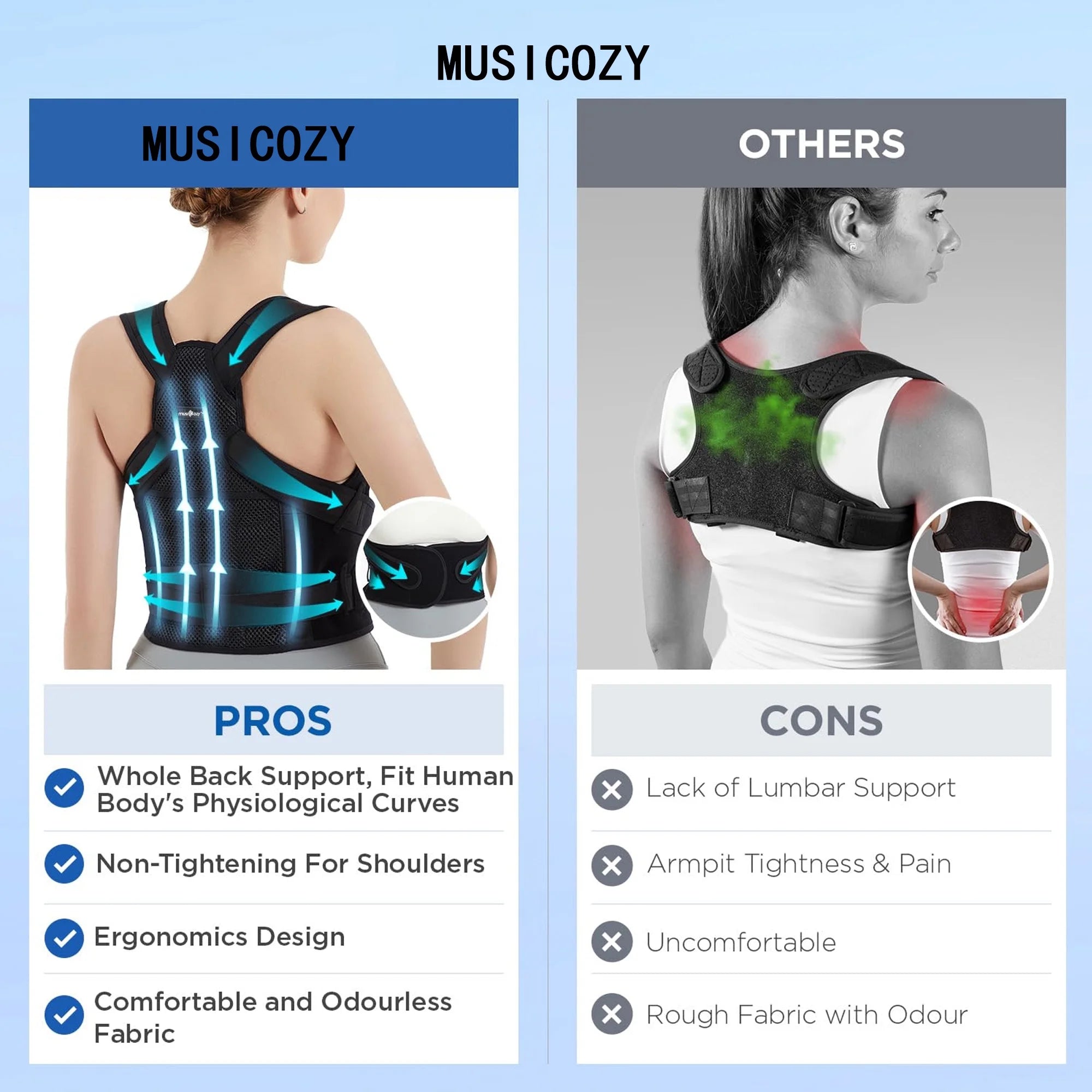 Back Brace Posture Corrector for Women and Men, Back Straightener Posture Corrector, Scoliosis and Hunchback Correction, Back Pain, Spine Corrector, Support, Adjustable Posture Trainer, L
